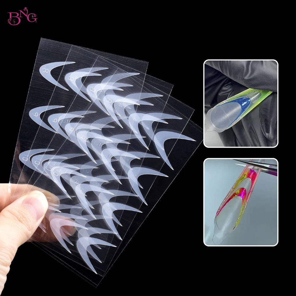 Top Trends: 24pcs Duet System Dual Forms Nail Sticker French Silicone Mold For Nails Inner Pad Line Guide Tape Reusable Builder Tools Shoppable Styles - Image 5