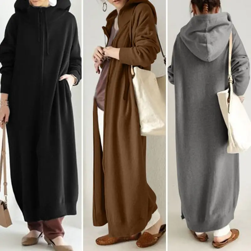 Top Trends: Maternity Clothes Hooded Jacket Coat Outwear Sport Fleece Hoodies Autumn Winter Casual Female Women Long Trench Coat Overcoat Shoppable Styles