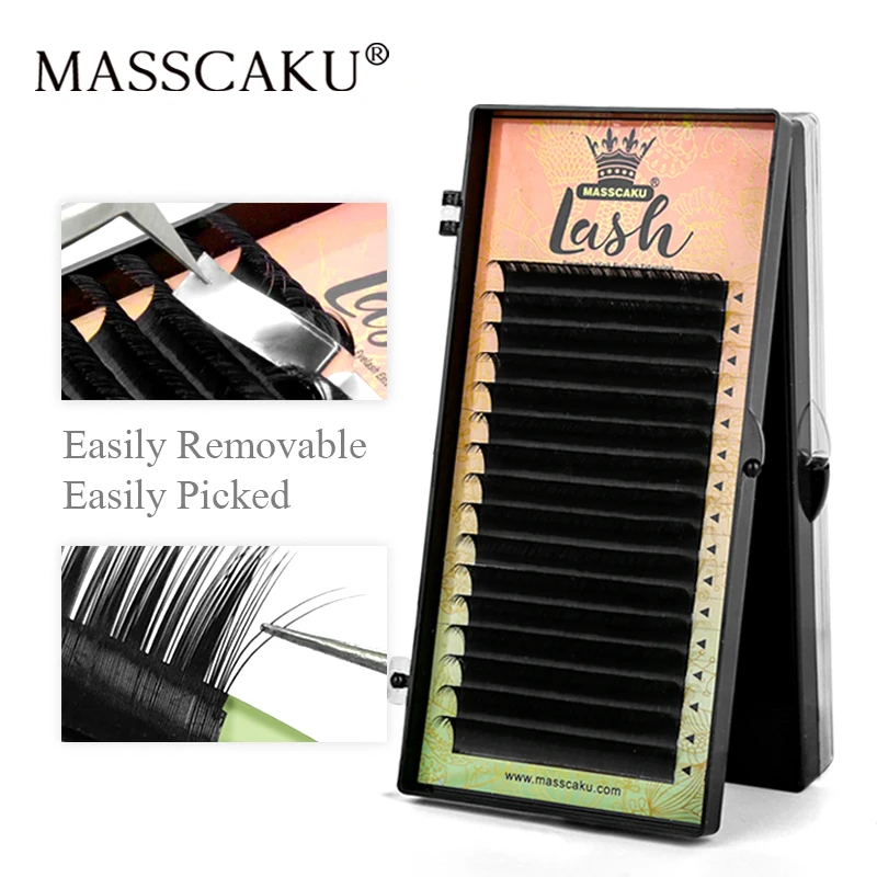 Top Trends: High Quality 16Rows 8-18mm Length Faux Mink Eyelashes Individual Eyelash Lashes Soft Eyelash Extension False Eyelash Shoppable Styles