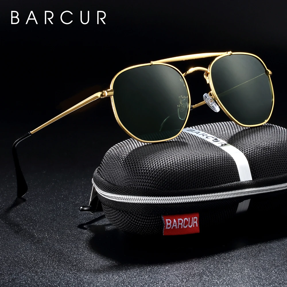 Top Trends: BARCUR Original Square Sunglasses For Men Polarized Women Hexagon Sun Glasses Oculos De Sol Gafas Lunette De Soleil Femme Shoppable Styles