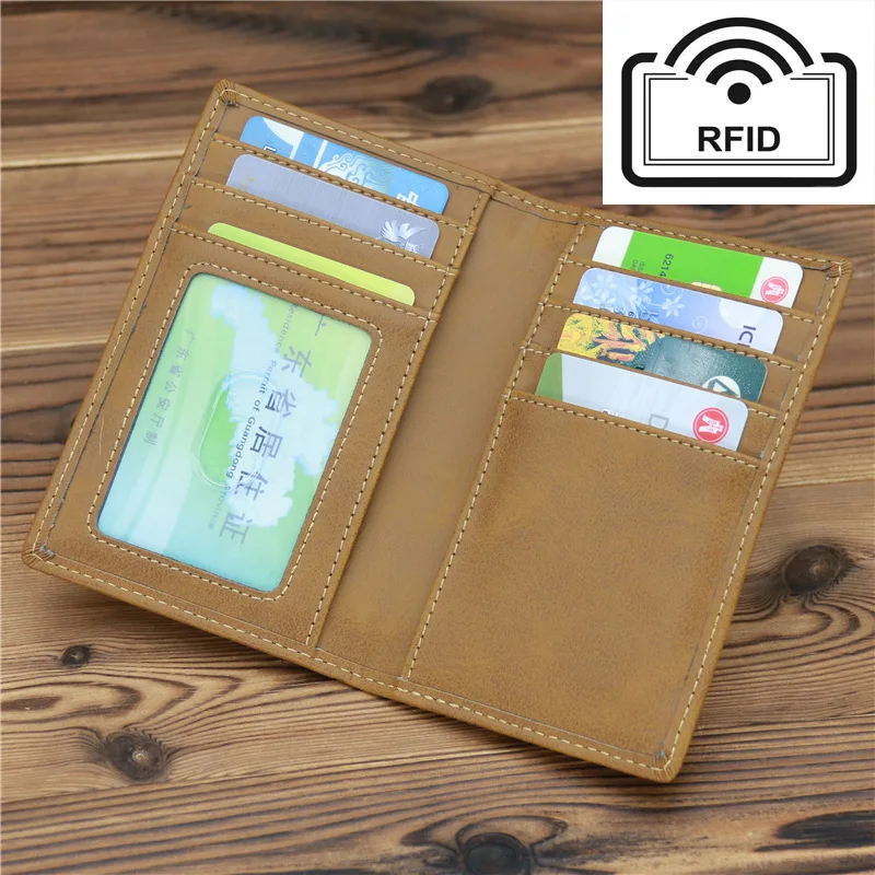 Top Trends: Retro Men Women Card Holder Wallet PU Leather RFID ID Credit Bank ID Cardholder Slim Small Multi-card Money Pocket Case Shoppable Styles