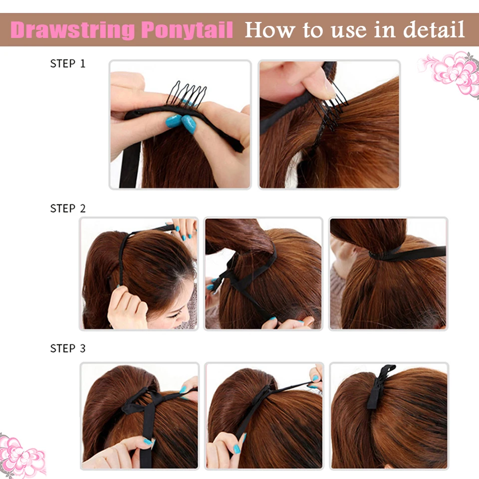 Top Trends: WTB Synthetic Long Curly Drawstring Ponytail For Women Black Brown Corn Curly Ponytail Extension Hairpiece Shoppable Styles - Image 5