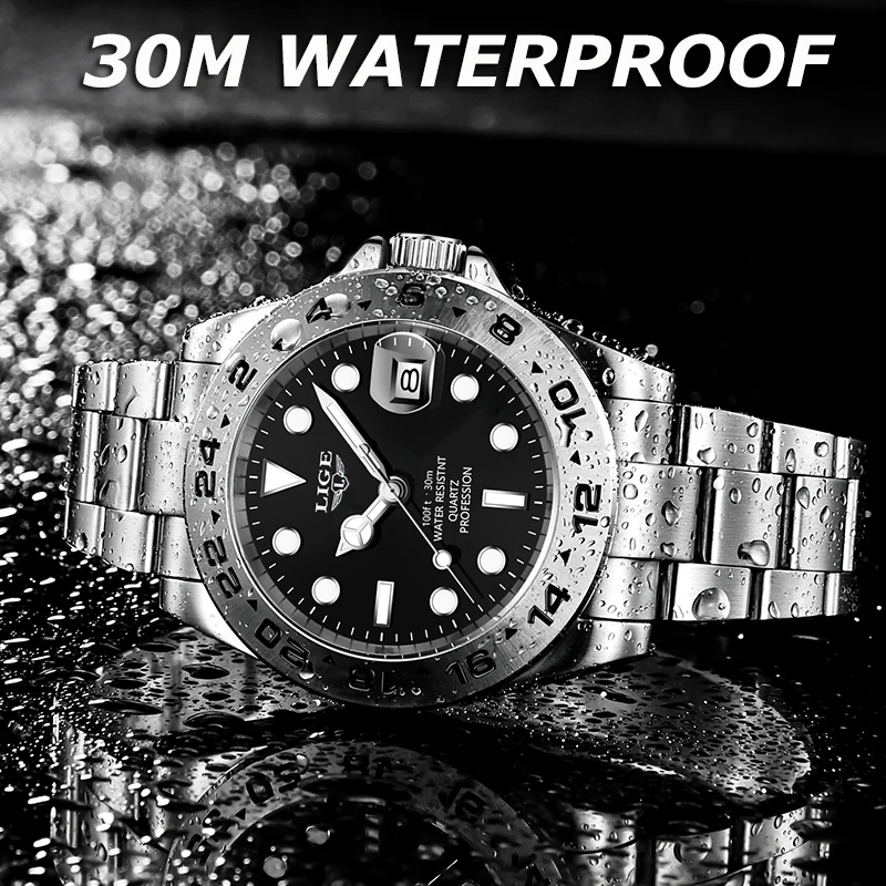 Top Trends: 2023 New LIGE Design Top Brand Men's Sports Quartz Watches Stainless Steel Wrist 30M Waterproof Chronograph Luxury Reloj Hombre Shoppable Styles - Image 4