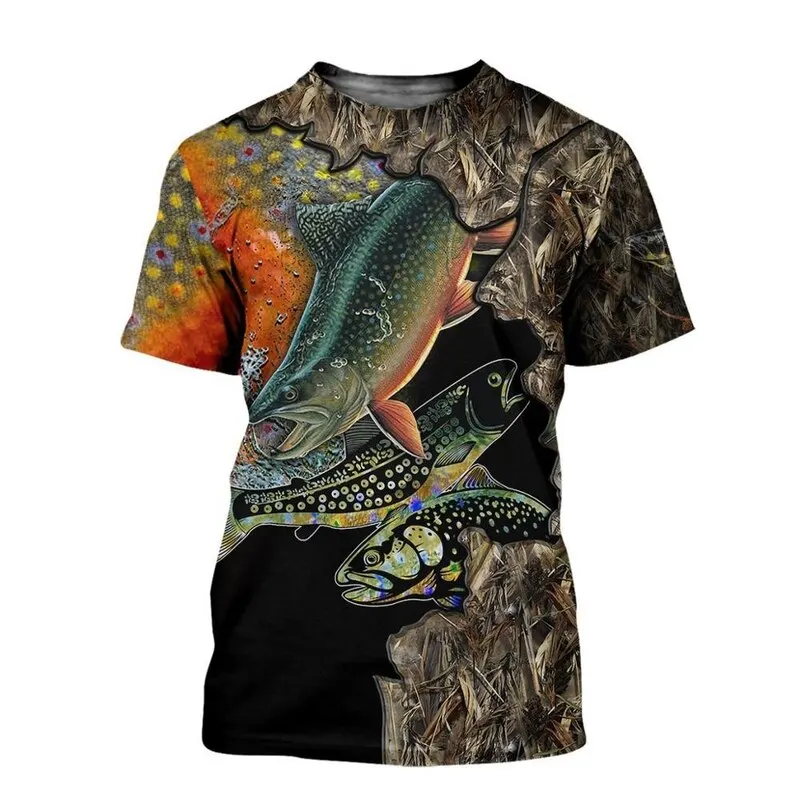 Top Trends: 2023NewMensTShirtsQuickDryShortSleeveTopsCrewNeckSummerClothing3DPrinting Fishing GraphicShirtsLarge Size Men's Pullover Shoppable Styles - Image 6