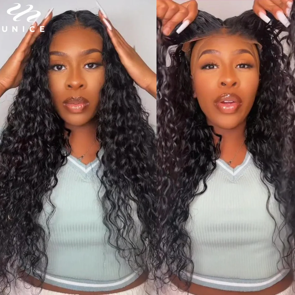 Top Trends: UNice Wear Go Lace Wig 6x4.75 Pre Cut Lace Closure Wig Human Hair Water Wave Lace Front Wig Pre Plucked Glueless Wig Shoppable Styles