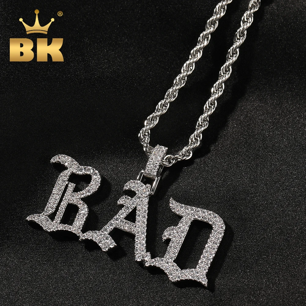 Top Trends: THE BLING KING Custom Vintage Old English Name Number Micro Paved CZ Personalized Initial Letter Pendant Necklace Hiphop Jewelry Shoppable Styles