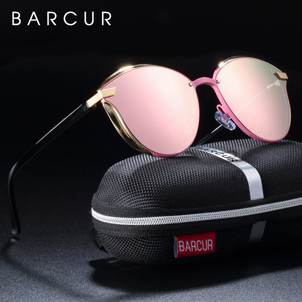 Top Trends: BARCUR Luxury Polarized Sunglasses Women Round Sun Glassess Ladies Lunette De Soleil Femme Shoppable Styles