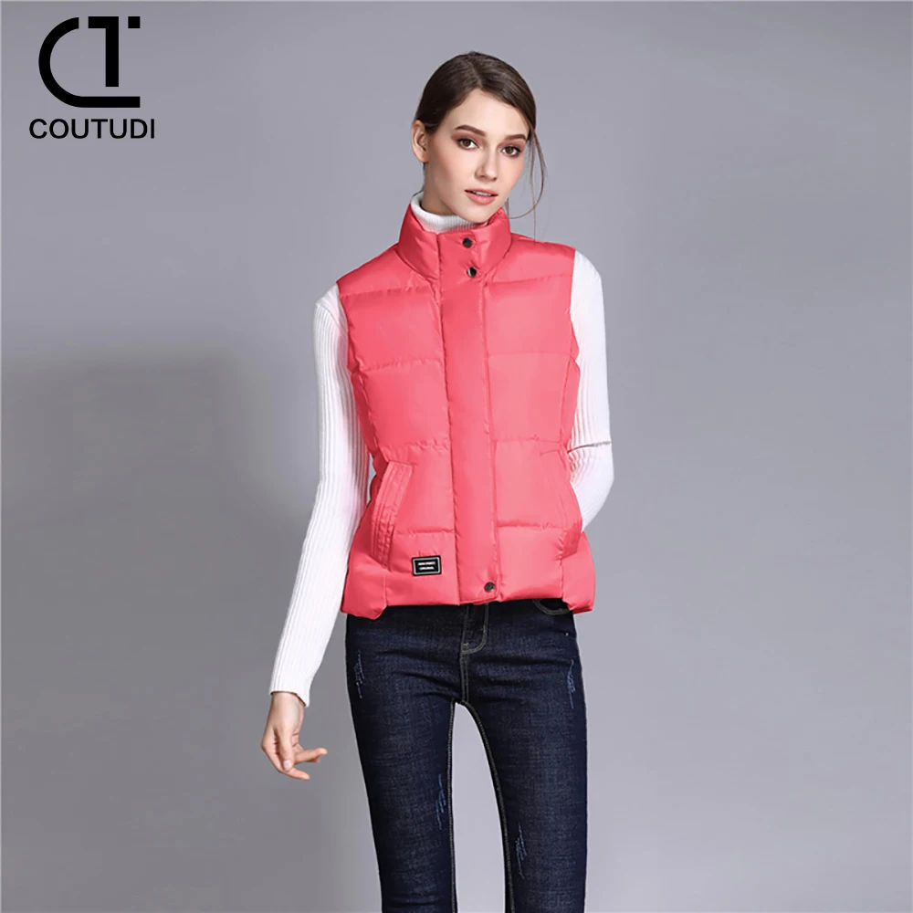 Top Trends: COUTUDI Women Vest Top Winter Cotton Padded Sleeveless Puffer Jacket Warm Down Coat Women Parkas Jacket Outerwear Spring Autumn Shoppable Styles - Image 3