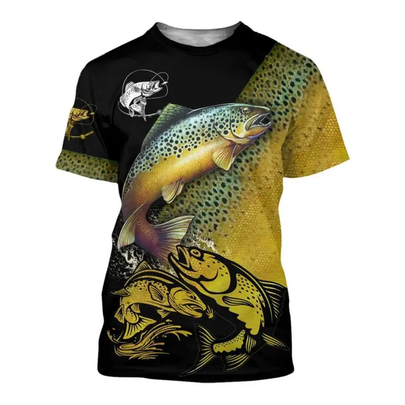 Top Trends: 2023NewMensTShirtsQuickDryShortSleeveTopsCrewNeckSummerClothing3DPrinting Fishing GraphicShirtsLarge Size Men's Pullover Shoppable Styles - Image 2