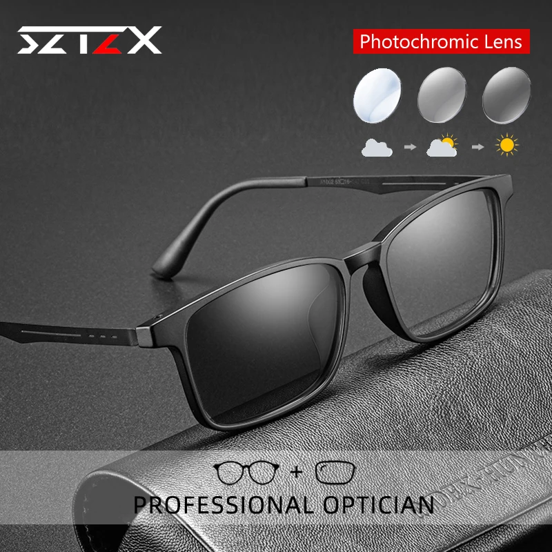 Top Trends: SZTZX Ultra-Light Rubber Pure Titanium Reading Glasses Blue Light Blocking Myopia Hyperopia Optical Glasses Prescription Eyewear Shoppable Styles