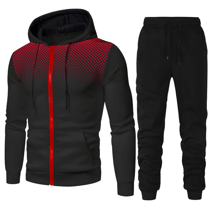 Top Trends: 2023 Tracksuit For Men Zipper Hooded Sweatshirt And Sweatpants Two Pieces Suits Male Casual Fitness Jogging Sports Sets Shoppable Styles