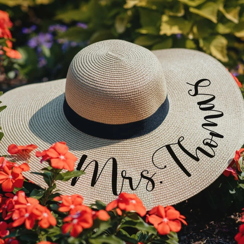 Top Trends: Personalized Honeymoon Floppy Sun Hat Bride Tribe Bridesmaid Customized Beach Hats Personalized Hats Bridal Monogrammed Hat Shoppable Styles