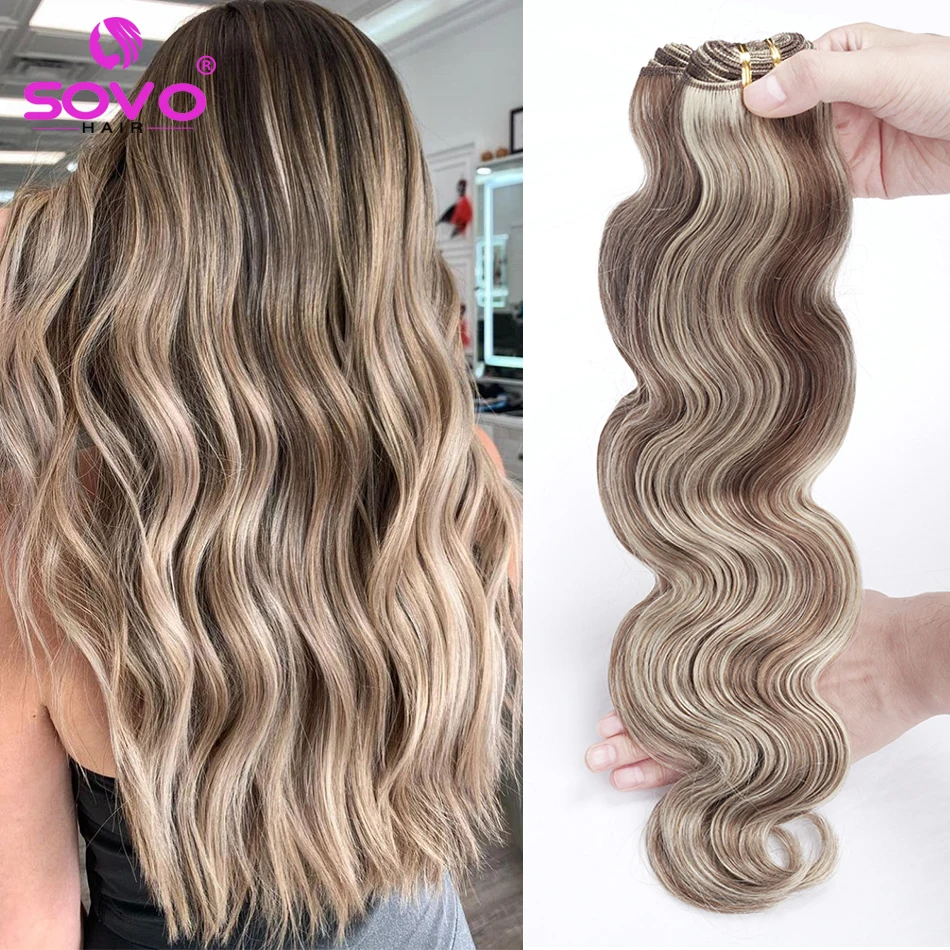 Top Trends: Ombre Hair Bundles P6 / 613 Body Wave Hair Extensions Remy Brazilian Hair Weave Bundles Double Weft Blonde Highlight For Salon Shoppable Styles