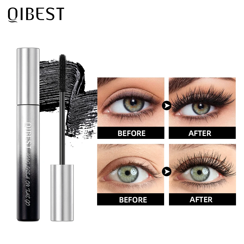 Top Trends: QIBEST Mascara 4d Silk Fiber Mascara Waterproof Extra Volume Smudge-proof Curling Lengthening Eyelash Extension Eye Makeup Tool Shoppable Styles