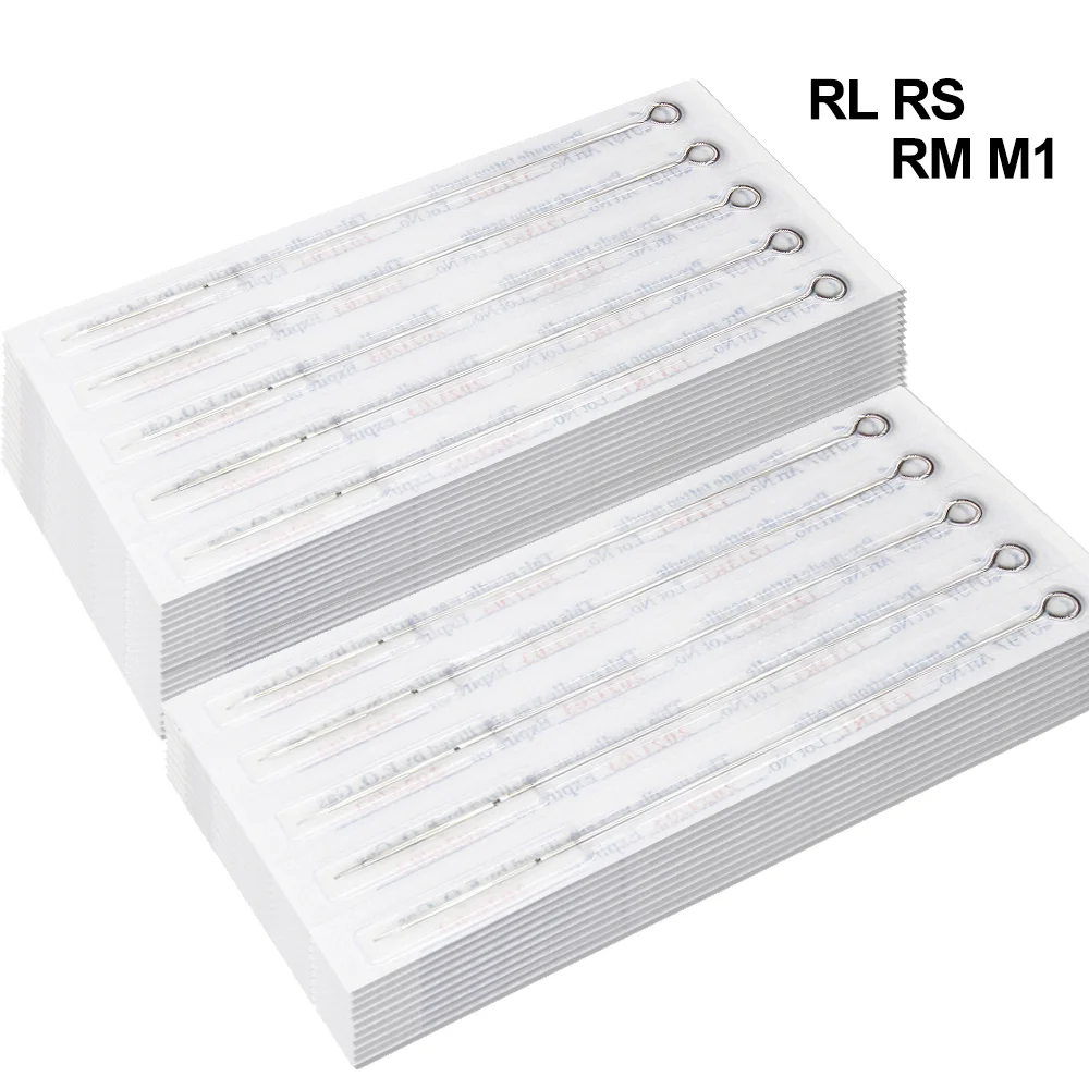 Top Trends: ROMLON Tattoo Needles 10pcs Disposable Sterilized RL RS RM M1 Needles For Tattoo Machine Microblading Permanent Makeup Supply Shoppable Styles