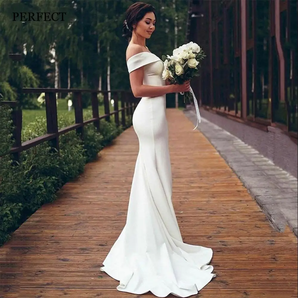 Top Trends: PERFECT Elegant V-Neck Mermaid Wedding Dresses Off The Shoulder Backless Bridal Gowns Custom Made Sweep Train Vestidos De Novia Shoppable Styles