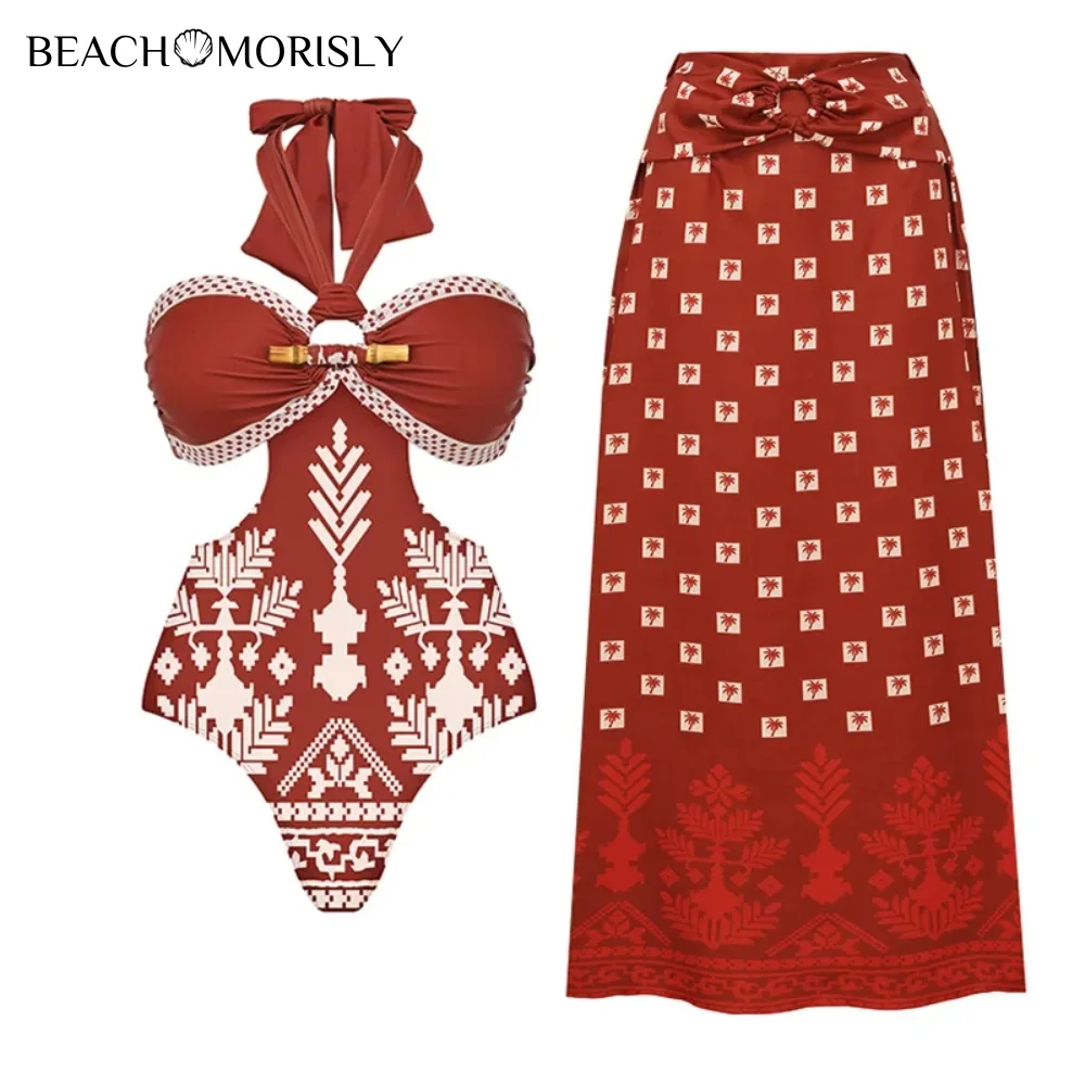 Top Trends: 2024 Ethnographic Style Pattern Printed One Piece Swimsuit Swimwear Bikini Set Women Beachwear Luxury Bathing Suit Shoppable Styles