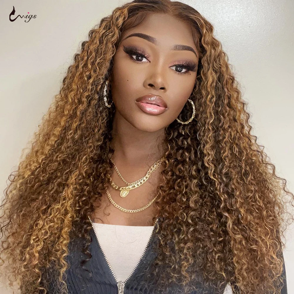 Top Trends: Uwigs Highlight Wear And Go Glueless Human Hair Wigs Pre Cut Curly Human Hair Wig 13x4 HD Transparent Lace Front Wig For Women Shoppable Styles