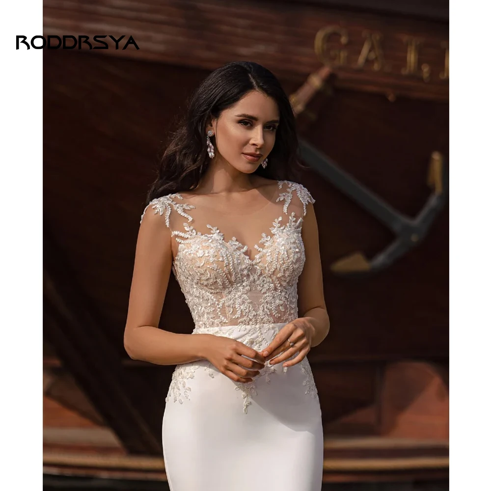 Top Trends: RODDRSYA Sexy Boho Wedding Dress For Women 2023 Appliques Lace Illusion Bridal Gowns With Button Vestidos De Novia Custom Made Shoppable Styles - Image 3