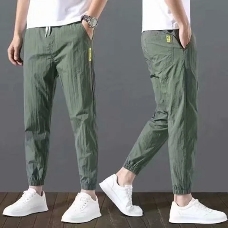 Top Trends: 2021 Summer Men Pants Sports Outdoor Casual Trousers Solid Color Elastic Waist Lightweight Comfortable Male Long Pants Plus Size Shoppable Styles