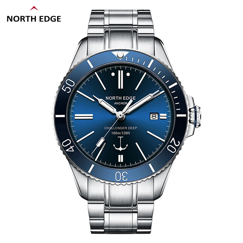 Top Trends: NORTH EDGE ANCHOR 42MM Men Mechanical Wristwatch Luxury Sapphire Glass MIYOTA 8215 Automatic Watches 10bar Waterproof Watch Men Shoppable Styles