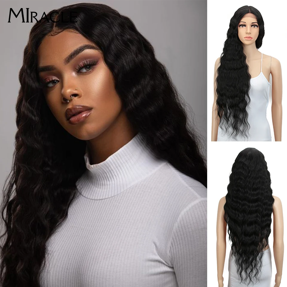 Top Trends: Synthetic Lace Wig For Women Deep Wave Curly Wig Blonde Cosplay Wig 30Inch Ombre Lace Wigs High Temperature Fiber Miracle Shoppable Styles