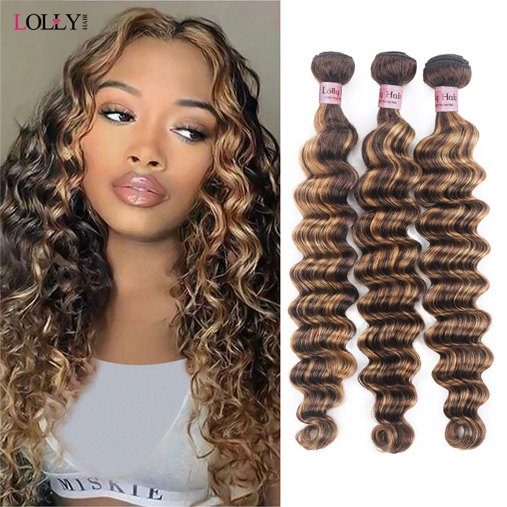 Top Trends: P4 / 27 Highlight Loose Deep Wave Bundles Ombre Loose Wave Bundles Human Hair Extension 1 / 3 / 4 PCS Brazilian Weave Bundles Hair Shoppable Styles