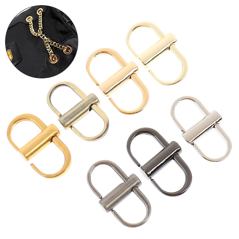 Top Trends: 2X Adjustable Metal Buckle Clip Handbag Chain Strap Length Shorten Bag Accessory Shoppable Styles - Image 2