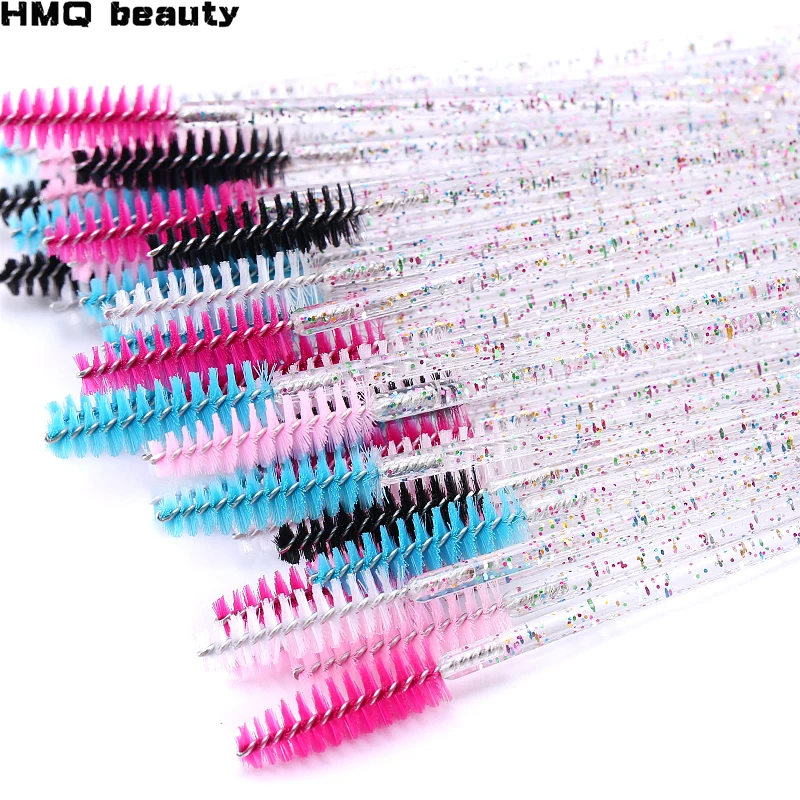 Top Trends: Eyelash Extension Rainbow Crystal Eyebrow Brush Mascara Wand Applicator Spoolers Eye Lashes Cosmetic Brushes Set Makeup Tools Shoppable Styles