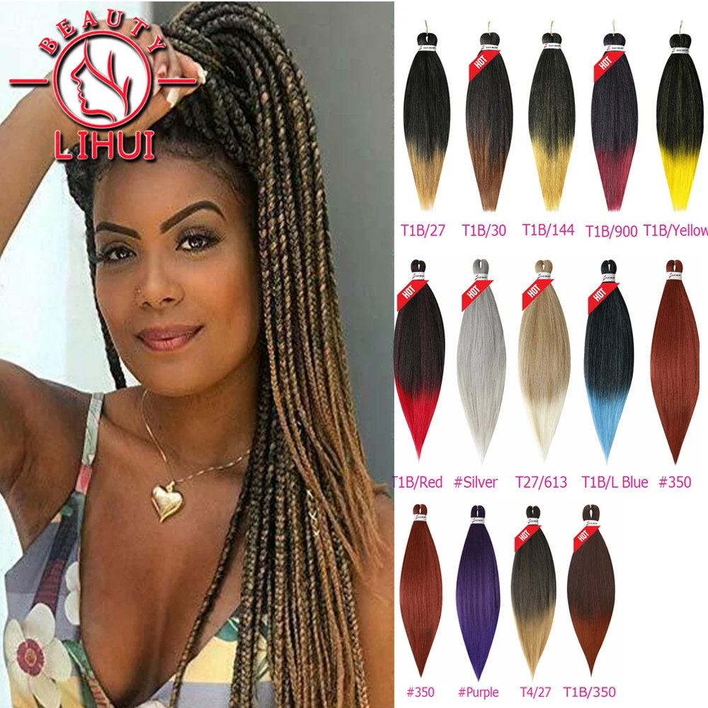 Top Trends: Lihui Ombre Braiding Hair Extensions Synthetic Hair For Braid Easy Hot Water Set Pre Stretched Jumbo Braid Hair Shoppable Styles