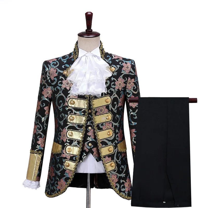 Top Trends: 2023 Medieval Deluxe Victorian King Prince Costume Adult Men Top Vest Jacket Coat Blazer Suit Stage Theater Cosplay Outfit Pants Shoppable Styles