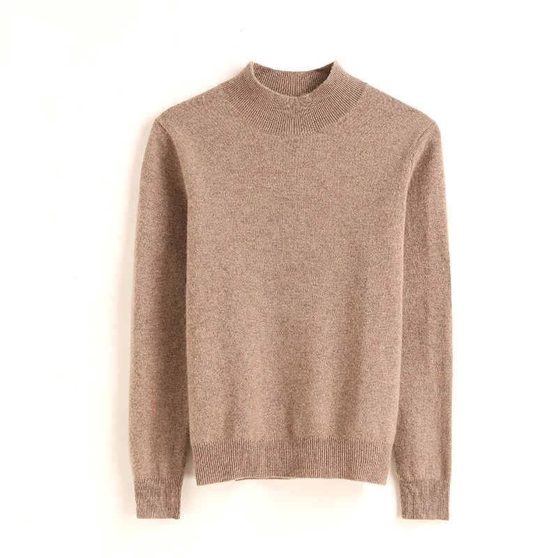 Top Trends: Top Grade Woman Pullover 100% Goat Cashmere Knitting Jumpers 2020 Winter New Half-high Oneck Soft Warm Sweater Female Clothes Shoppable Styles - Image 5