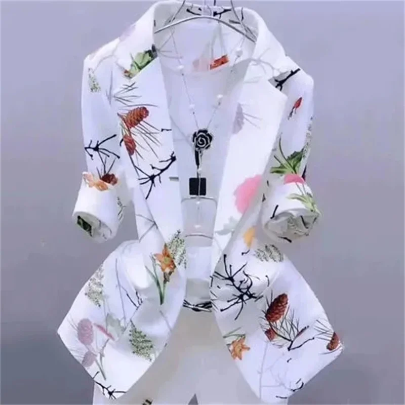 Top Trends: Summer 2023Thin Western-Style Suit Jacket Women's Cardigan One-Button Printing Self-Cultivation Sunscreen Temperament Fashion Shoppable Styles