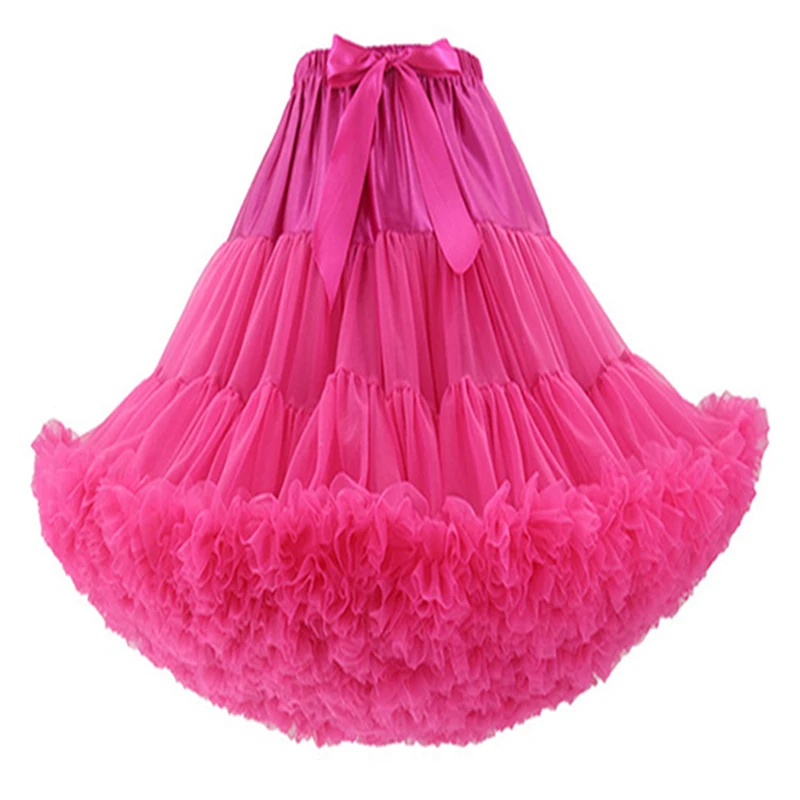 Top Trends: 55CM Knee Length Women&#039;s Puffy Tutu Skirt Petticoats Ball Gown Fluffy Princess Ballet Dance Underskirt Crinoline Pettiskirts Shoppable Styles