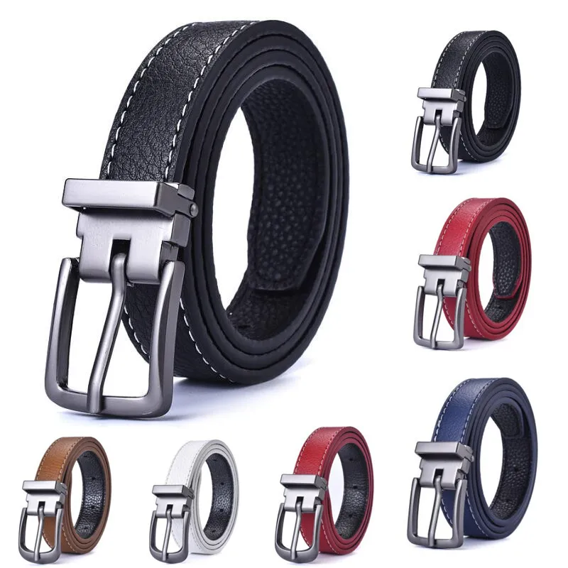 Top Trends: New Style Fashion Children Leather Belts Design Alloy Pin Buckle Boys Girls Kid Casual Waistband Jeans Adjustable Men&#039;s Belt Shoppable Styles