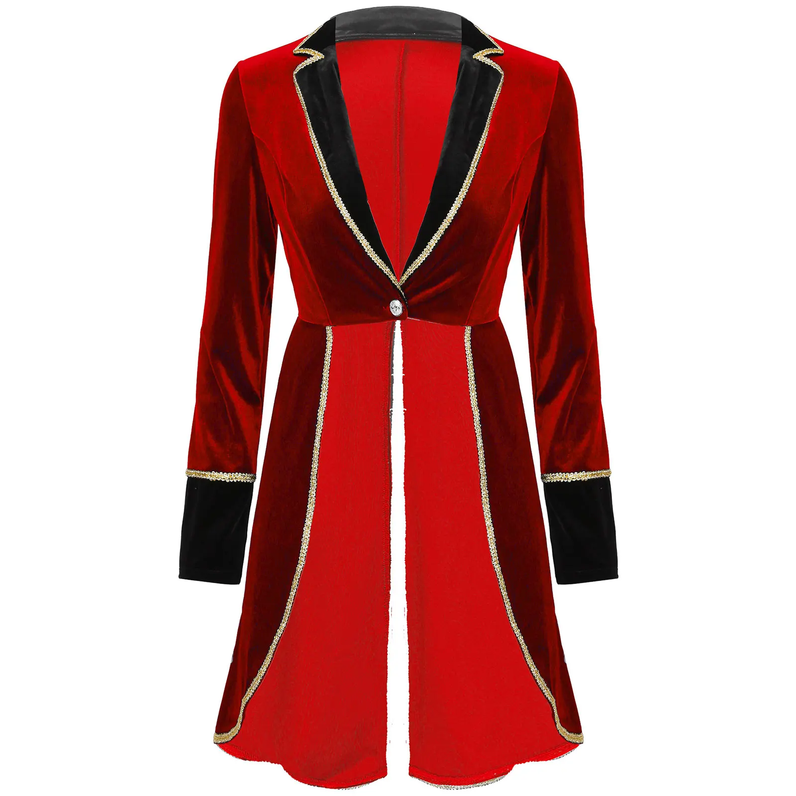 Top Trends: Halloween Women Adult Circus Ringmaster Costume Velvet Long Sleeve Blazer Coat Christmas Carnival Cosplay Festival Rave Outfit Shoppable Styles