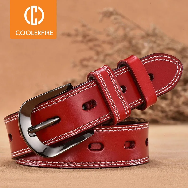 Top Trends: Women Genuine Leather Belt For Female Strap Casual All-match Ladies Adjustable Belts Designer High Quality Brand Shoppable Styles