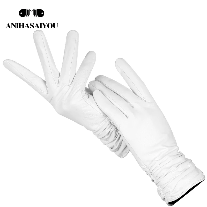 Top Trends: Fashion Comfort White Gloves High-end Sheepskin Leather Gloves Winter Cold And Warm White Gloves For Women -2081 White Shoppable Styles