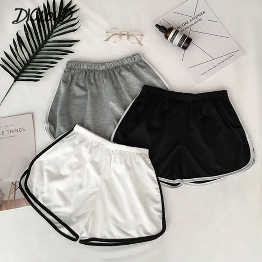 Top Trends: Simple Women Casual Shorts Patchwork Body Fitness Workout Summer Shorts Female Elastic Skinny Slim Beach Egde Short Hot Shoppable Styles