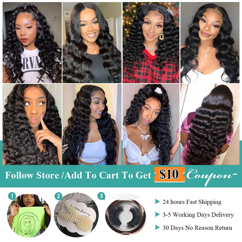 Top Trends: Loose Deep Wave Bundles 30 Inch Human Hair Bundles Brazilian Remy Hair Weave Weft 1 / 3 / 4 PCS Human Hair Extensions Natural Black Shoppable Styles - Image 6