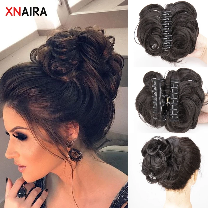 Top Trends: XNaira Synthetic Women's Messy Hair Bun Curly Bun Donuts Hair Bun Pad Hair Extension Clip Hair Ring Shoppable Styles