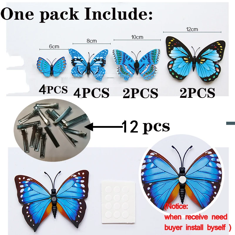 Top Trends: Lystrfac 12Pcs / Bag Butterfly Hairclip For Women Hairpin Hair Ornament Ladies Hairgrips Female Headwear Home Decoration Shoppable Styles - Image 2