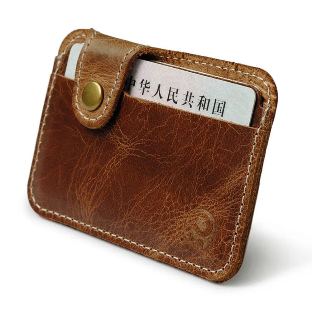 Top Trends: Retro Leather Credit Business Mini Card Wallet 2024 Convenient Man Women Smart Wallet Business Card Holder Cash Wallet Card Case Shoppable Styles