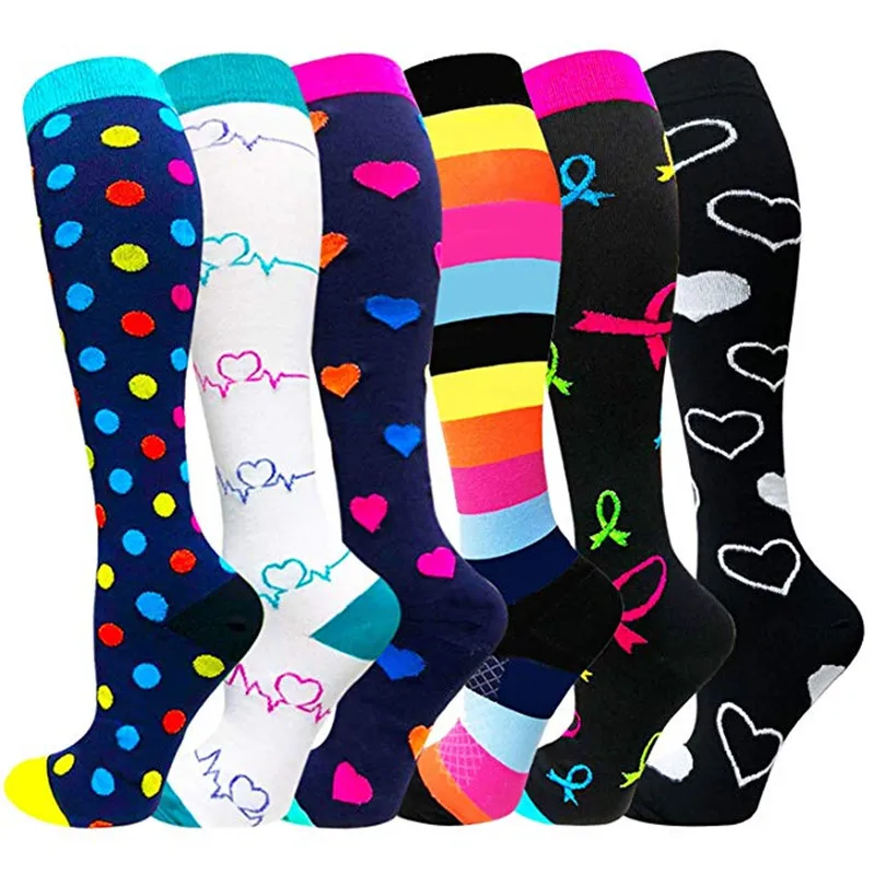 Top Trends: Compression Socks Women Men Knee High Nurse Medical Edema Diabetes Varicose Veins Marathon Running Sports Socks 30 Mmhg Shoppable Styles