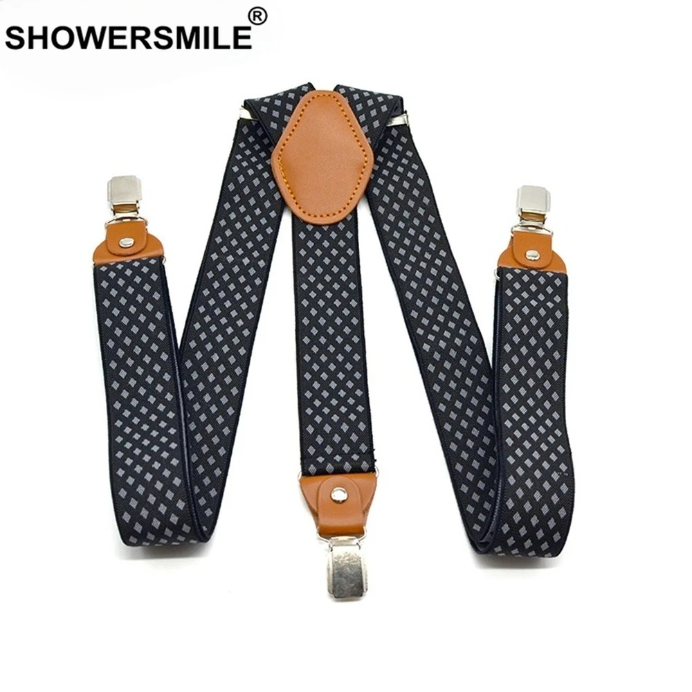 Top Trends: Men&#039;s Suspenders Dress Trouser Belt Diamond Suspenders Vintage Men Braces Suspender Elastic Clips Pants Strap 120cm Shoppable Styles