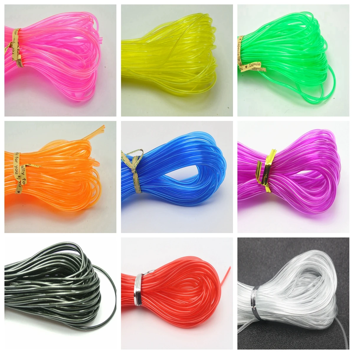 Top Trends: 10 Meter Transparent 2mm Hollow Rubber Tubing Jewelry Cord Cover Memory Wire Shoppable Styles