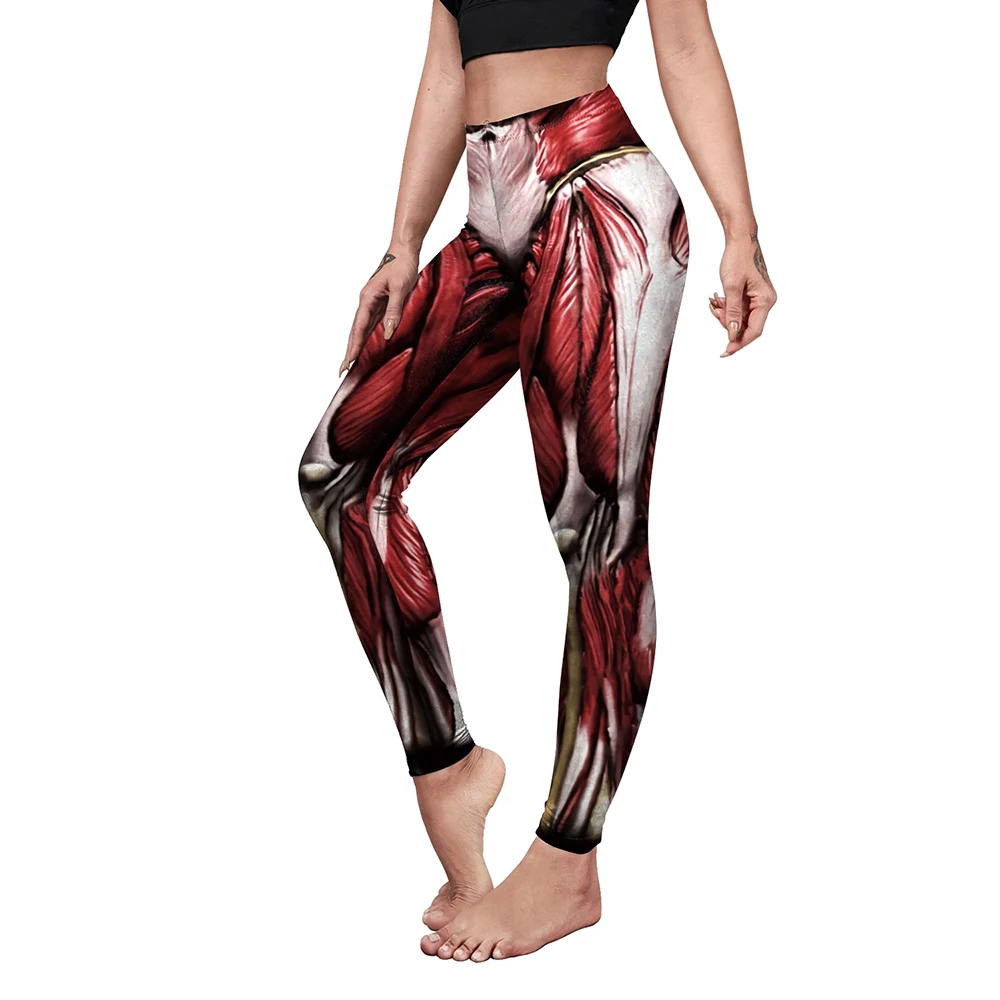 Top Trends: You're My Secret New 3D Muscle Printed Leggings Classic Attack On Titan Cosplay Sexy Leggin Tights Push Up Fitness Women Pants Shoppable Styles