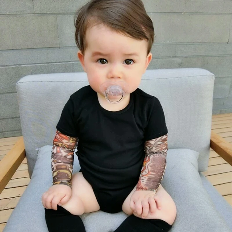 Top Trends: Baby Bodysuit Boys Girls Tattoo Printed Patchwork Jumpsuit Newborn Costume Casual Outfits Toddler Infant Kids Clothes Bodysuits Shoppable Styles