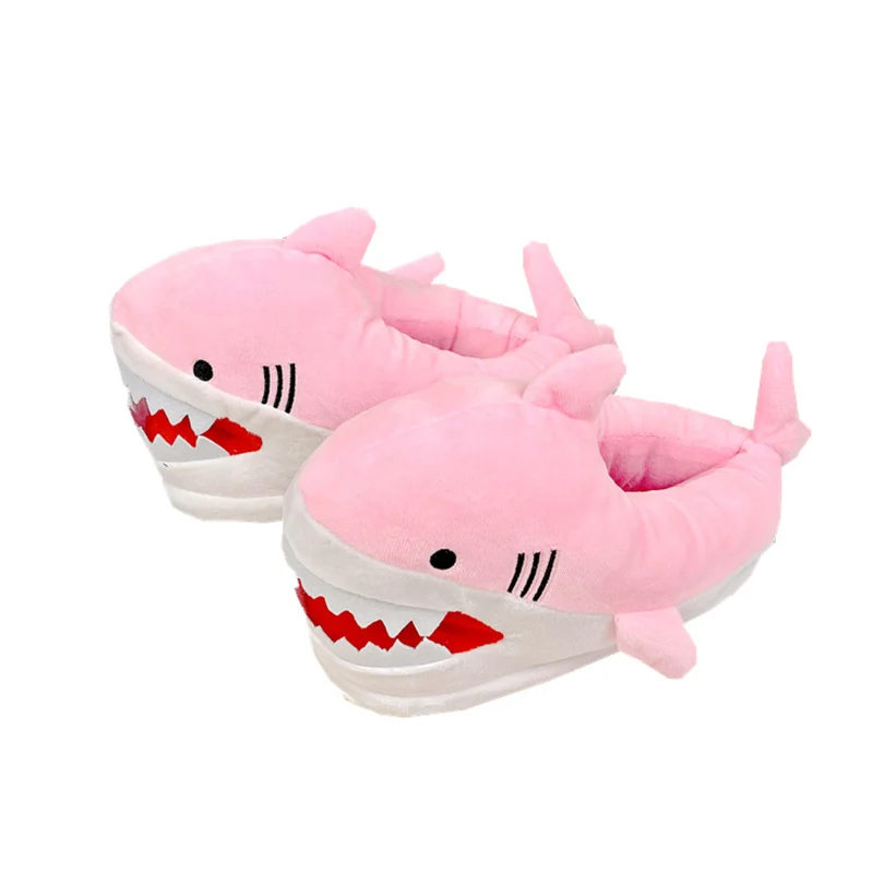 Top Trends: Pink Shark Furry Slides Ladies Creativity Anime Slip On Floor Slippers Loves Funny Shark Slippers Winter Home Shoes Women Shoppable Styles