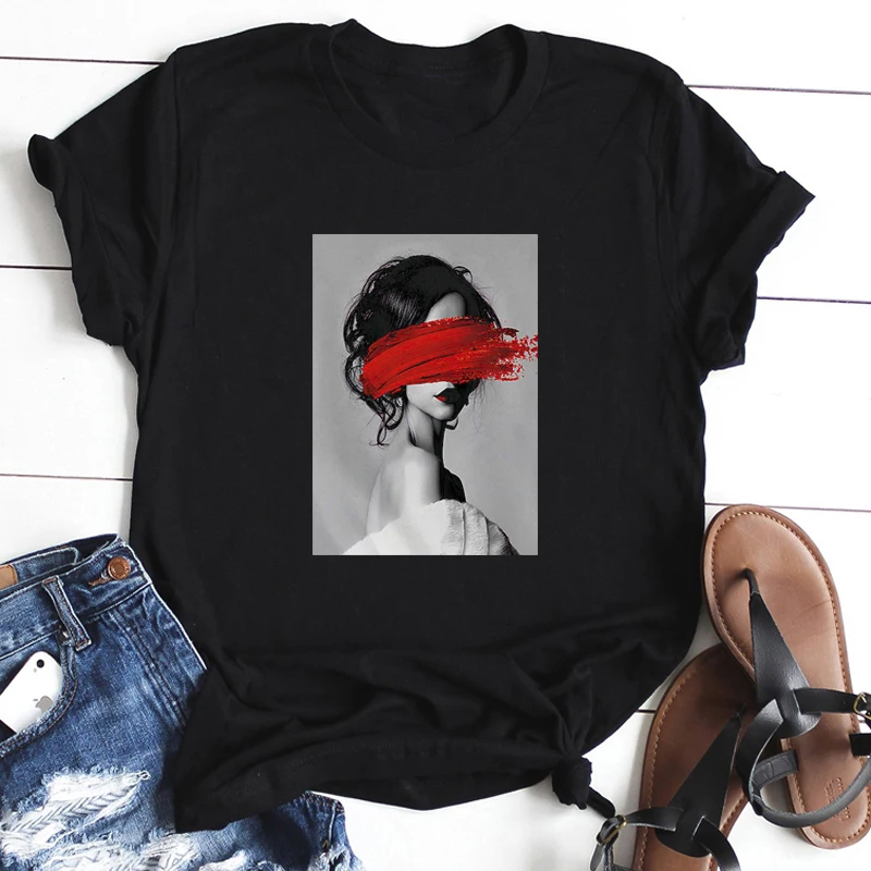 Top Trends: Nordic Vintage Art T Shirt Women Fashion Lovely Personality Tshirt Woman Punk Harajuku Short Sleeve Tops Tee Plus Size Clothes Shoppable Styles